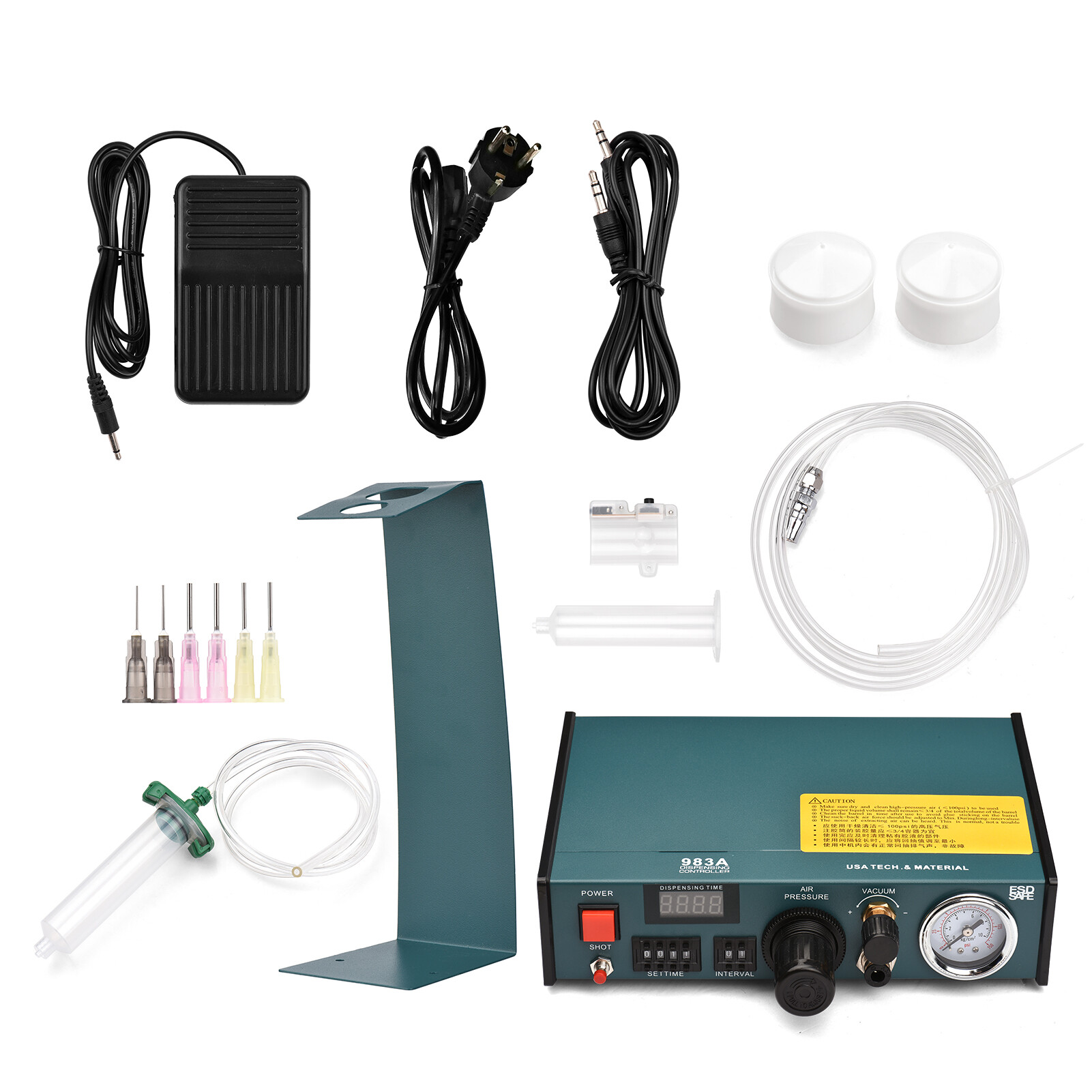 Smart Sensor 983A 220V Automatic Glue Dispenser Machine Professional Precise Dispensing Controller Glue Machine Digital Control Drip Glue Dropper Machine Precision Small Liquid Adhesive Gluing Appliance Automatic & Semi-automatic Operation