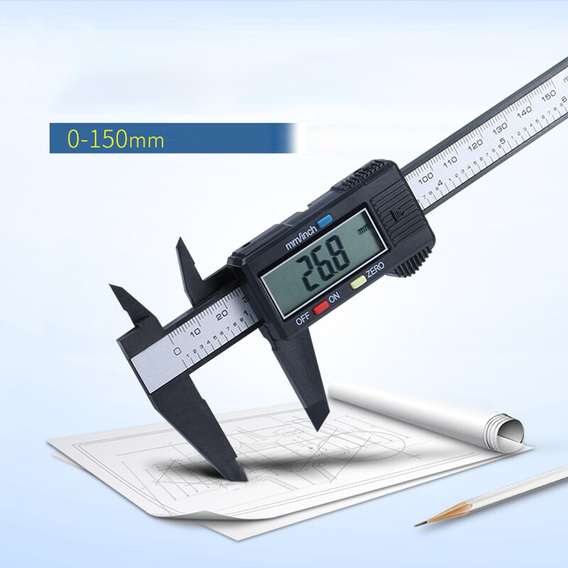 [Giá Nhà Máy] Thước Cặp Kỹ Thuật Số Thước Đo Panme 150Mm Dụng Cụ Đo Ô Tô Thước Đo Kỹ Thuật Số Thông Dụng Có Màn Hình Thước Đo Độ Sâu Thước Cặp Chính Xác Thước Cặp Vecnê Điện Tử LCD Thước Đo Panme Sợi Carbon Gia Dụng