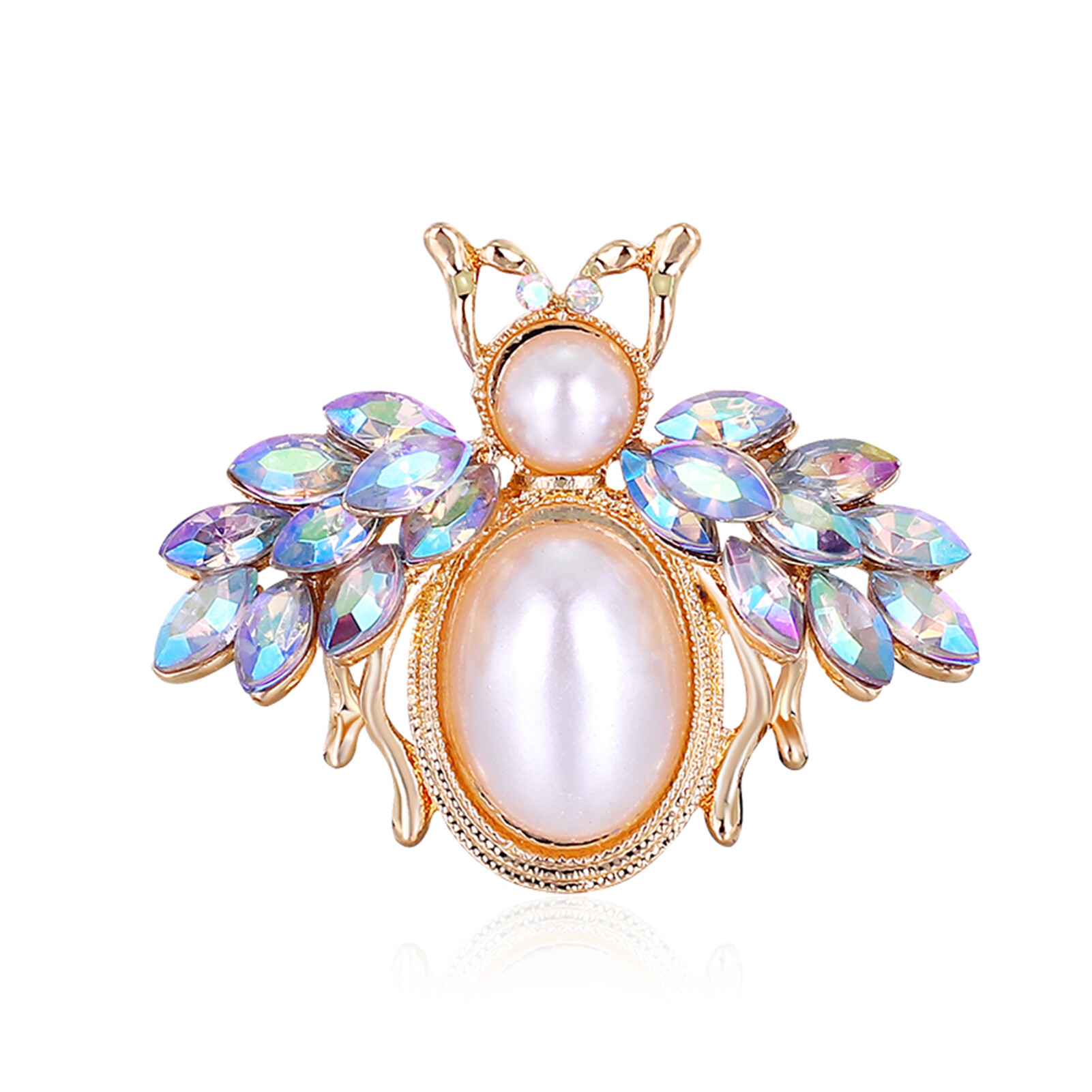 Ghim Trâm Cài Ngôi Sao Tài Năng, Phụ Kiện Quần Áo Trang Trí Ngọc Trai Giả, Hợp Kim Động Vật Ong Rhinestone Trâm Huy Hiệu Cho Bữa Tiệc