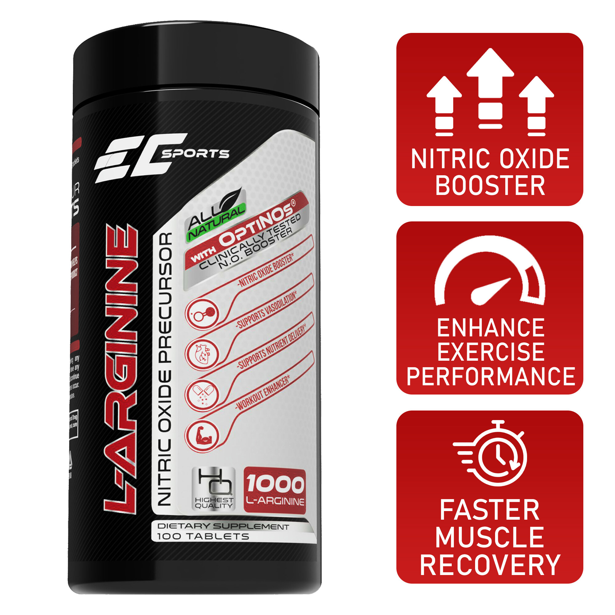 [Ship from Singapore] EC Sports L Arginine 1000mg Nitric Oxide