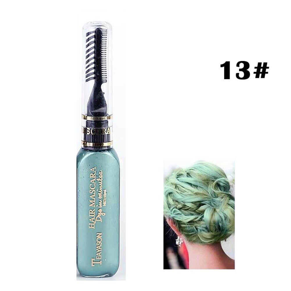 Thuốc Nhuộm Màu Tóc Một Lần 13 Màu Mascara Màu Tóc Tự Làm Tạm Thời Không Độc Hại Bút Chì Màu Nhuộm Tóc Một Lần Có Thể Giặt Được