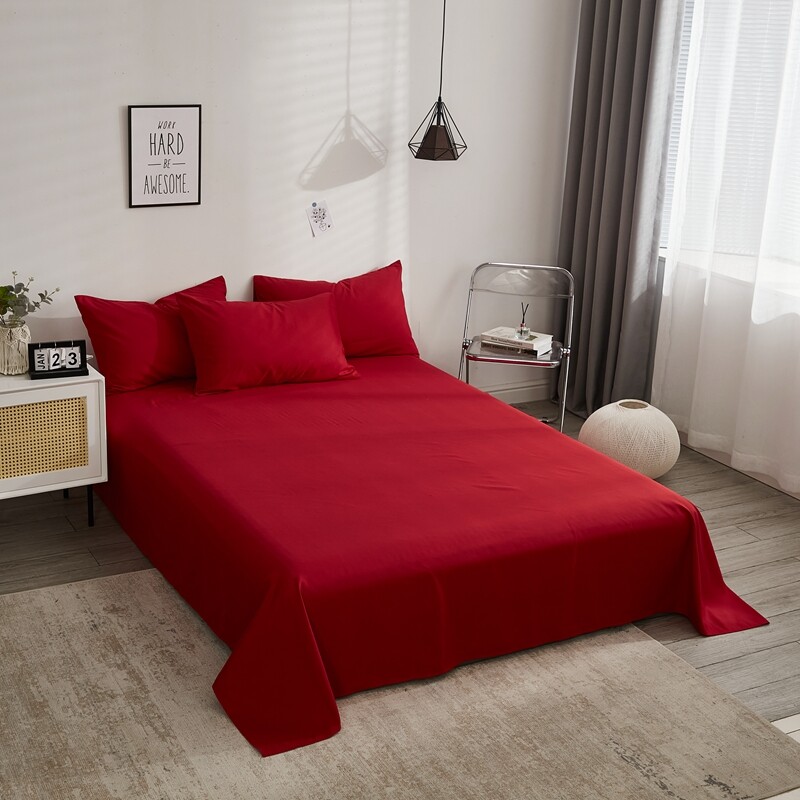 1 Chiếc Ga Trải Giường Ga Trải Giường Cỡ Đôi/Queen/King Ga Trải Giường Phẳng Màu Trơn Cho Người Lớn Bộ Ga Trải Giường Hoặc 2 Chiếc Vỏ Gối