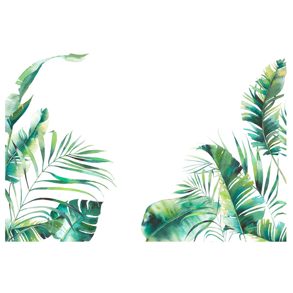 Tropical Leaves Plant Wall Stickers Decal Home Living Room Bedroom Decor Art Mural