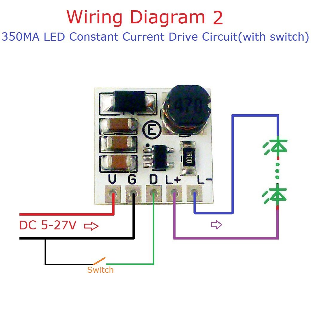 5Pcs DC 5-27V 350mA 8W Step-down HB LED Driver Module PWM Adjustable Controller DC-DC Buck Constant Current Converter