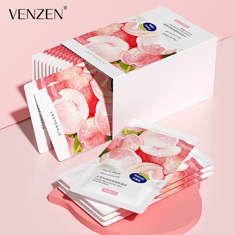 Hộp 30 gói mặt nạ đào venzen dưỡng trắng trẻ hóa da