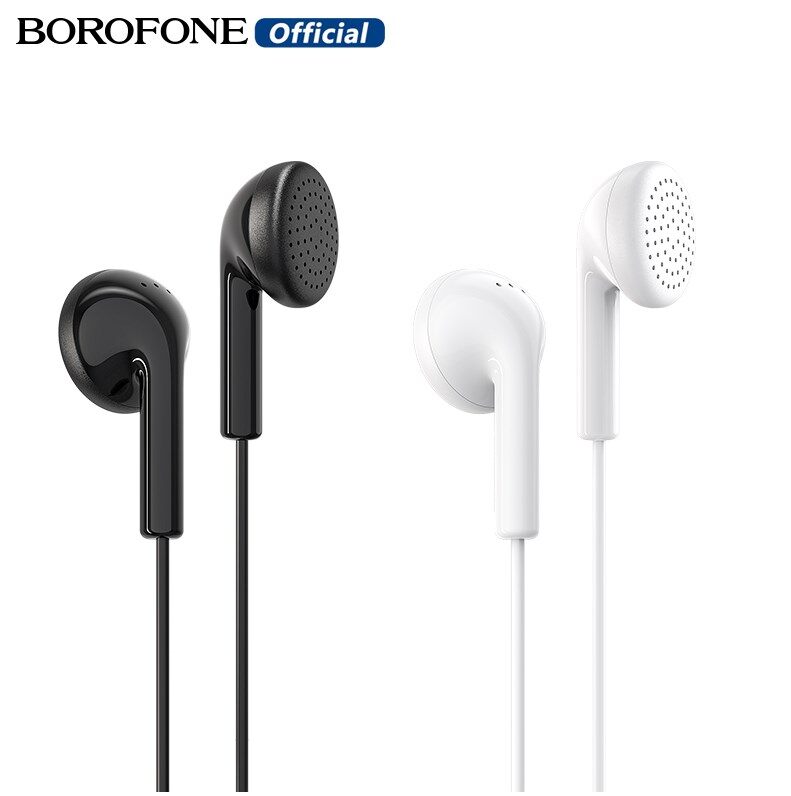 BOROFONE BM40 3.5mm Wired Earphone With Mic Sports Headphones Stereo Sound Universal For All Smartphones