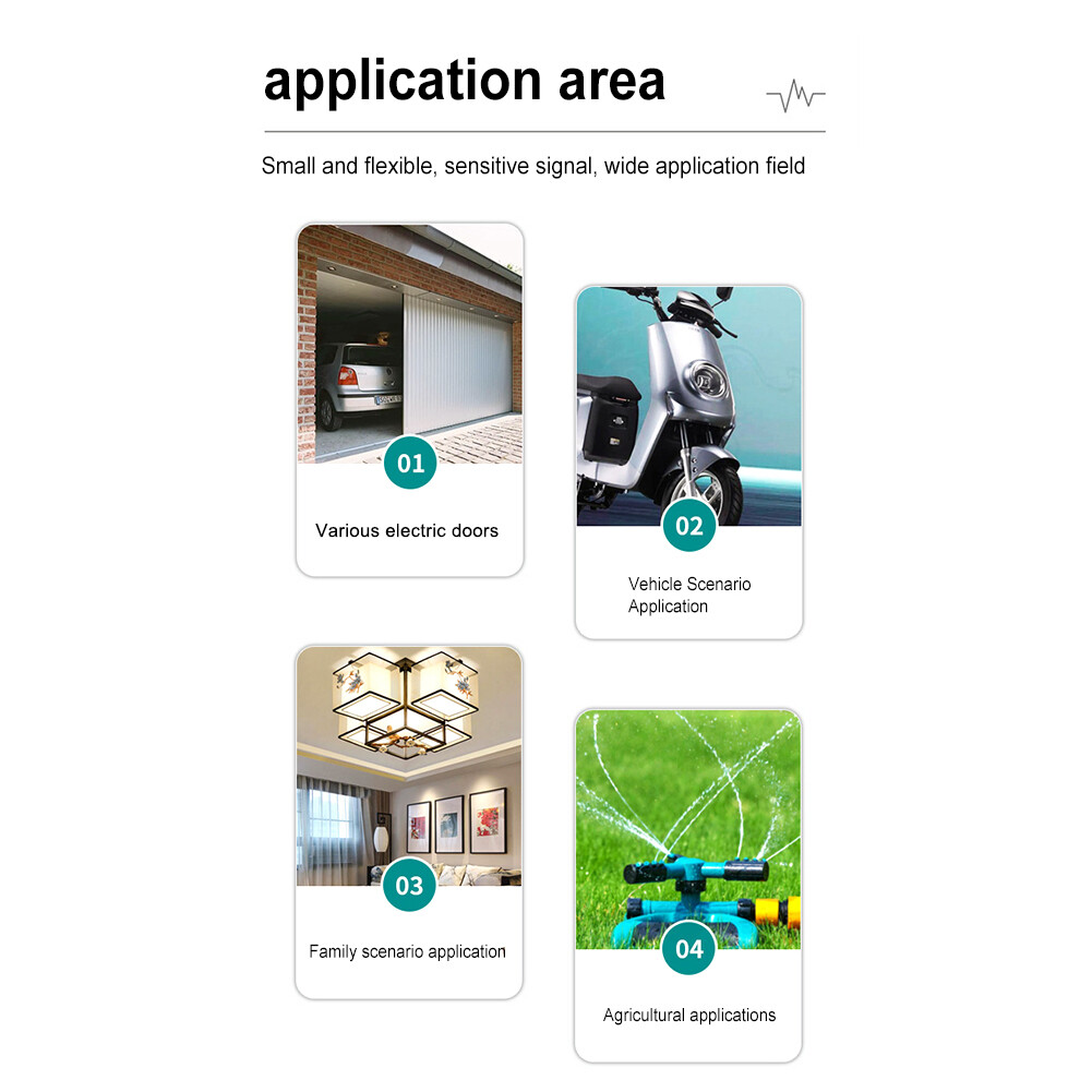 Copy Remote Control 4 Buttons Gate Opener Remote 433.92 MHz Universal Duplicator Key High Sensitivity for Telescopic Door