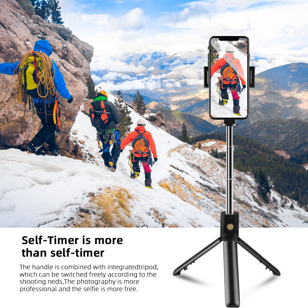 Gậy Selfie Bluetooth Không Dây Zeallion Có Gương Và Điều Khiển Từ Xa Mini Và Chân Máy Có Thể Mở Rộng Giá Đỡ 1 Chân Có Thể Gập Lại Cuộc Gọi Video Cầm Tay Cho Iphone Xiaomi Samsung Oppo Vivo