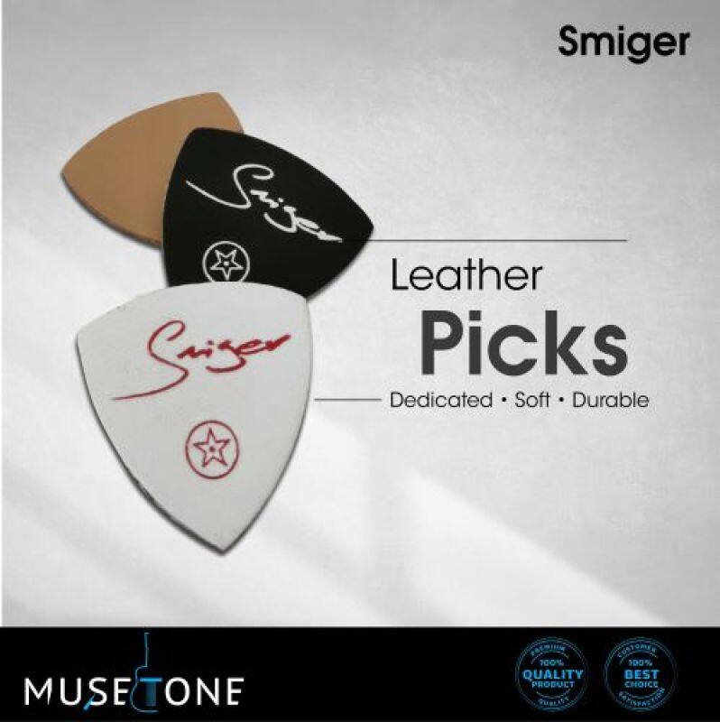 Smiger Leather Picks 3 in 1 Packs for soft touch for acoustic guitar / Ukulele Malaysia
