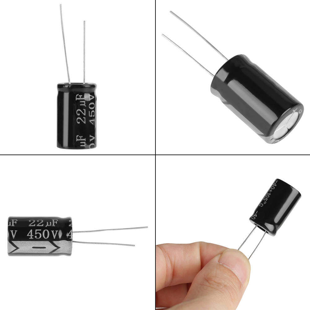 20pcs 450V 22uf 105℃ Long Leads Axial Capacitors Electrolytic Polarized Capacitors Polarized Capacitors Tube 450V Capacitors Amplifier
