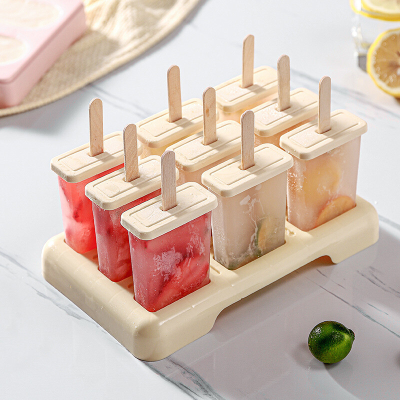 【YIDEA HONGKONG】4PCS Pack Ice Lolly Cream Maker Mold DIY Popsicle Mould Frozen Yogurt Icebox