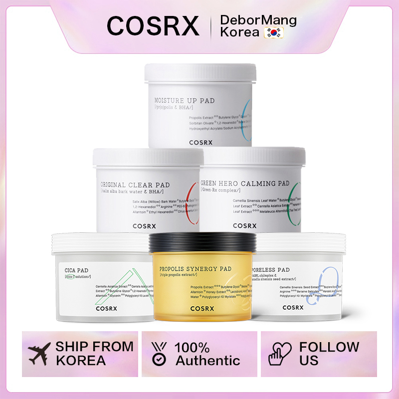 Miếng tẩy da chết COSRX Cica Pad | Poreless Pad | One Step Pad 70 Pads (Moisture Up, Original Clear, Green Hero Calming) | COSRX Pad Case