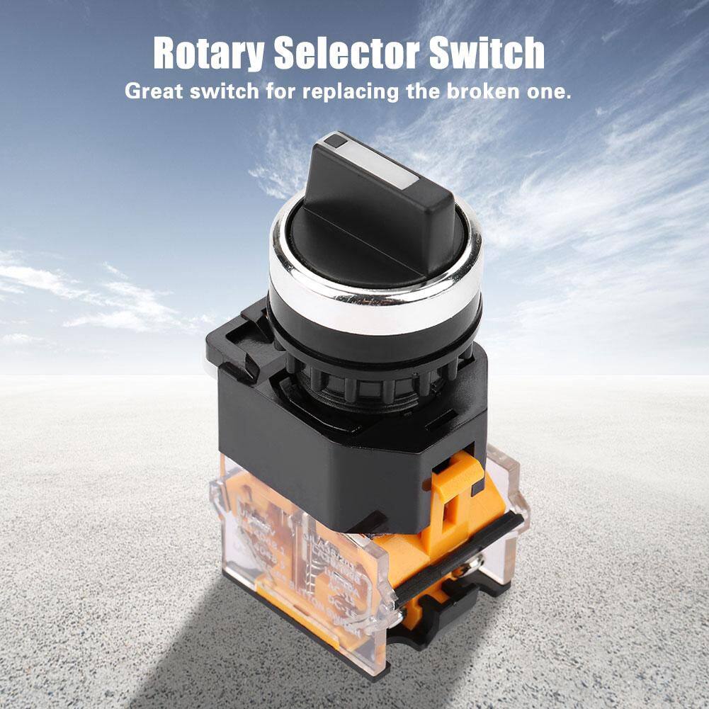 3 Position Rotary Switch 2NO Maintained Select Selector Switch Rotary Switch LA38-20X3