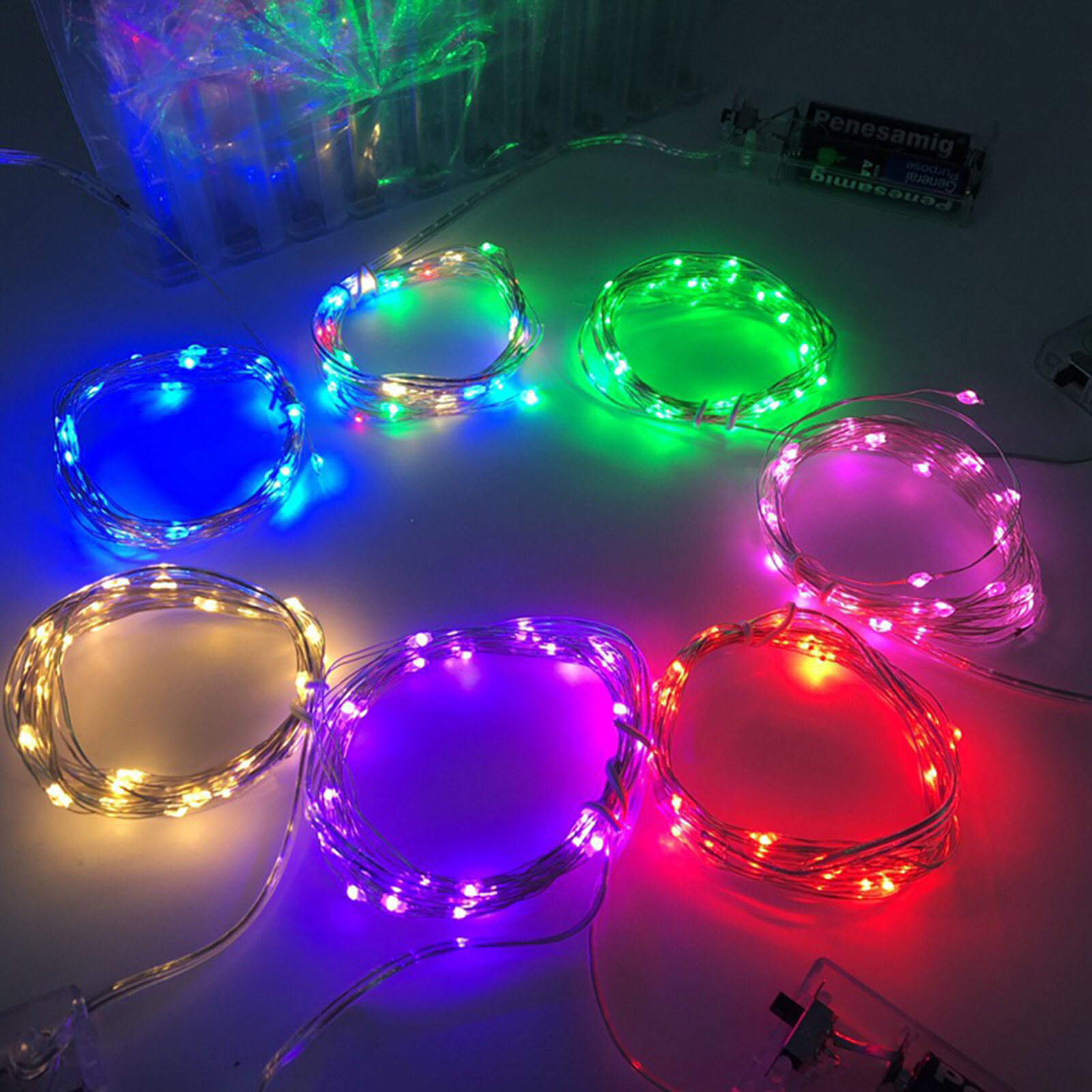 PENNYJ 2/5/10m Starry String Light Bright Flexible Copper Wire Starry String Fairy Light for Wedding Fairy String Light