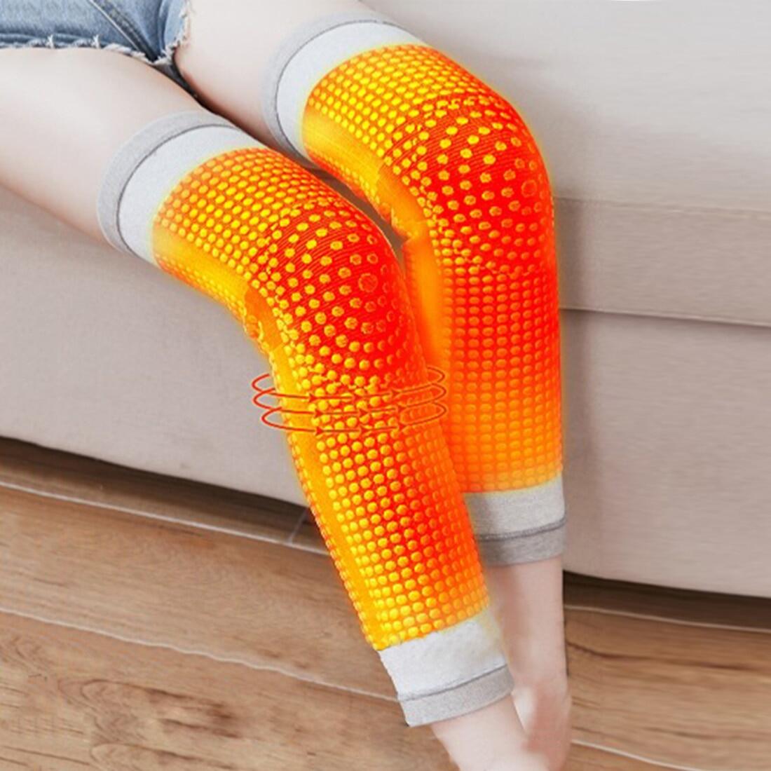 1Pair Double-Side Self Heating Knee Pad Tourmaline Knee Brace Support Winter Warm Knee Protector For Arthritis Joint Knee Sleeve