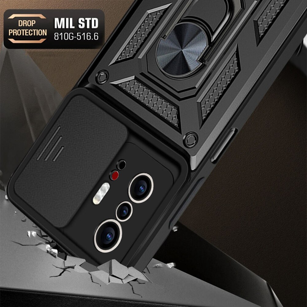 Keysion Ốp chống sốc cho Xiaomi Mi 11T 11T Pro 5G đế dạng nhẫn đẩy kéo Máy Ảnh bảo vệ Điện thoại Ốp lưng cho Xiaomi Mi 11T 5G