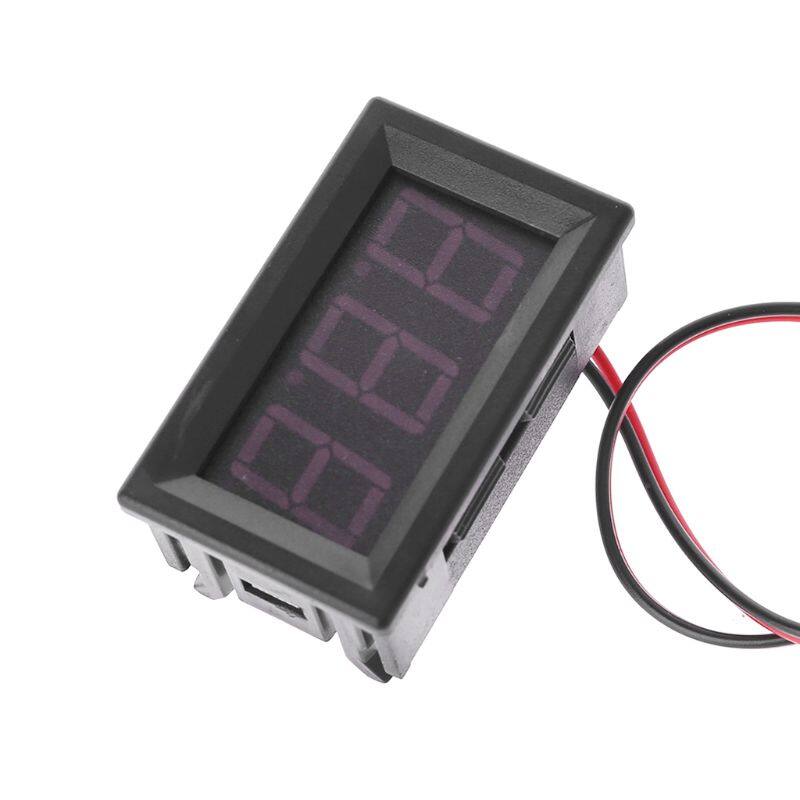 DC 5V-120V Digital Voltmeter LED Display Panel 2 Wire Volt Voltage Test Meter For 12V 24V 96V Electromobile Motorcycle