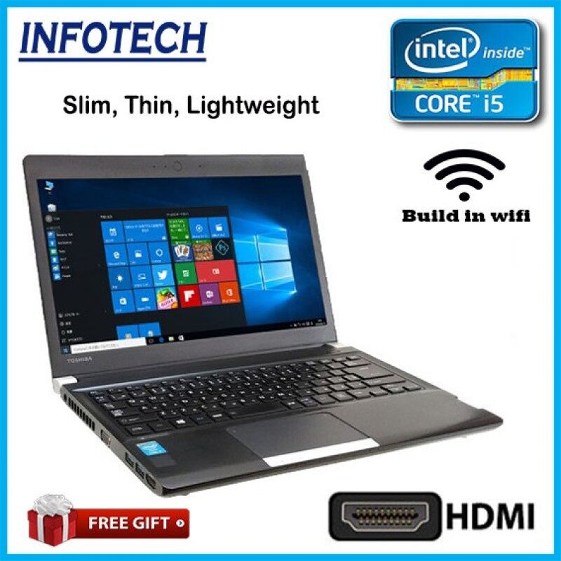 ( HDMI) Toshiba Slim Intel i5 , 4GB or 8GB ddr3 , 320GB hdd ssd, vga , w10pro , laptop notebook netbook ( optional i3 ) Malaysia