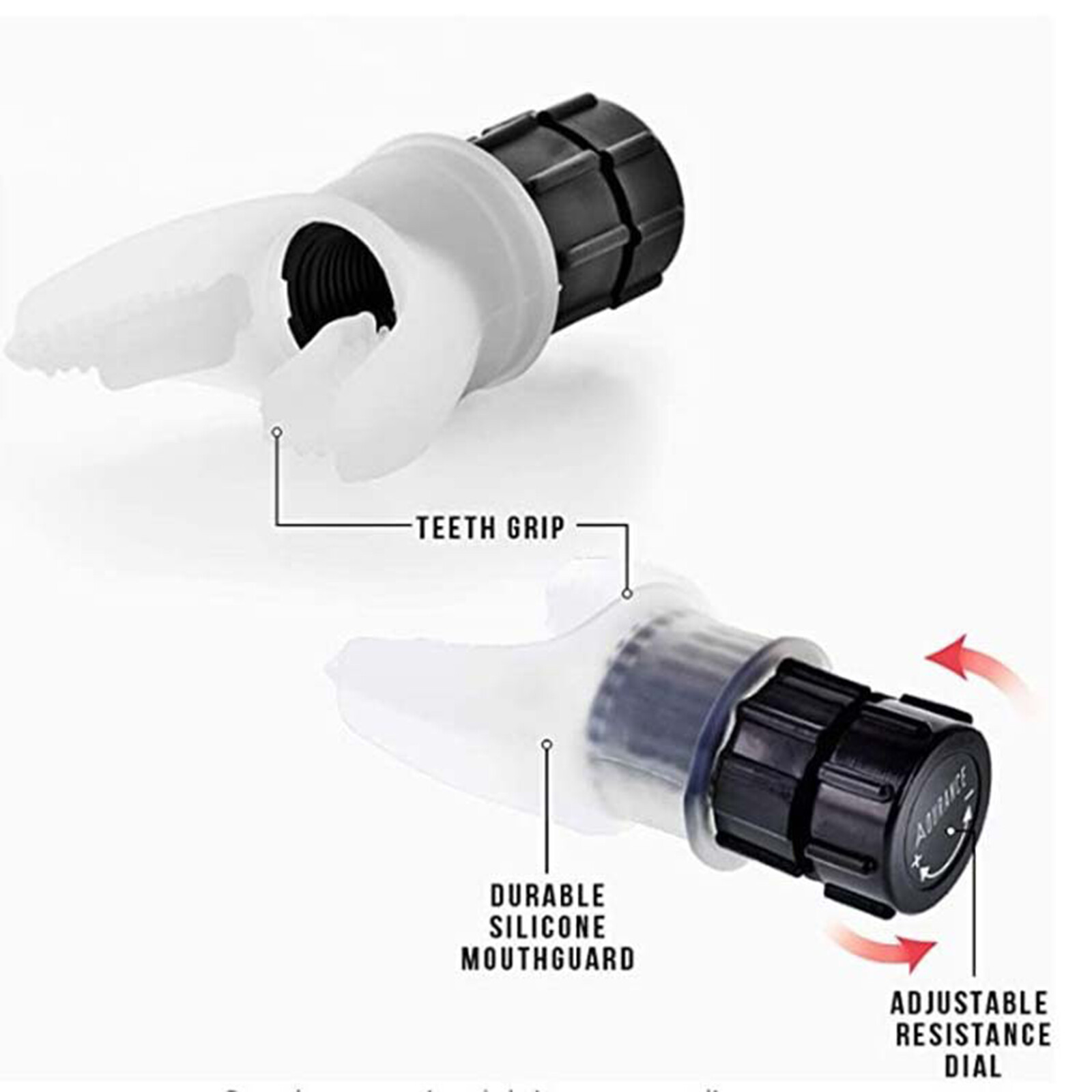 Baoblaze Lung Exerciser Expander Device, Silicone Abs & Deep Breathing Exercise Trainer, Inspiratory Expiratory Gym Breathing Muscles Training Mouthpiece