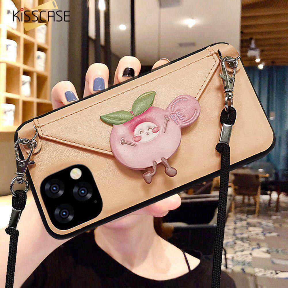 Kisscase น่ารัก Lanyard เคสโทรศัพท์สำหรับ Iphone X 7 Plus 8 Plus Xs ผลไม้สูงสุดสำหรับ Iphone Xr 6236