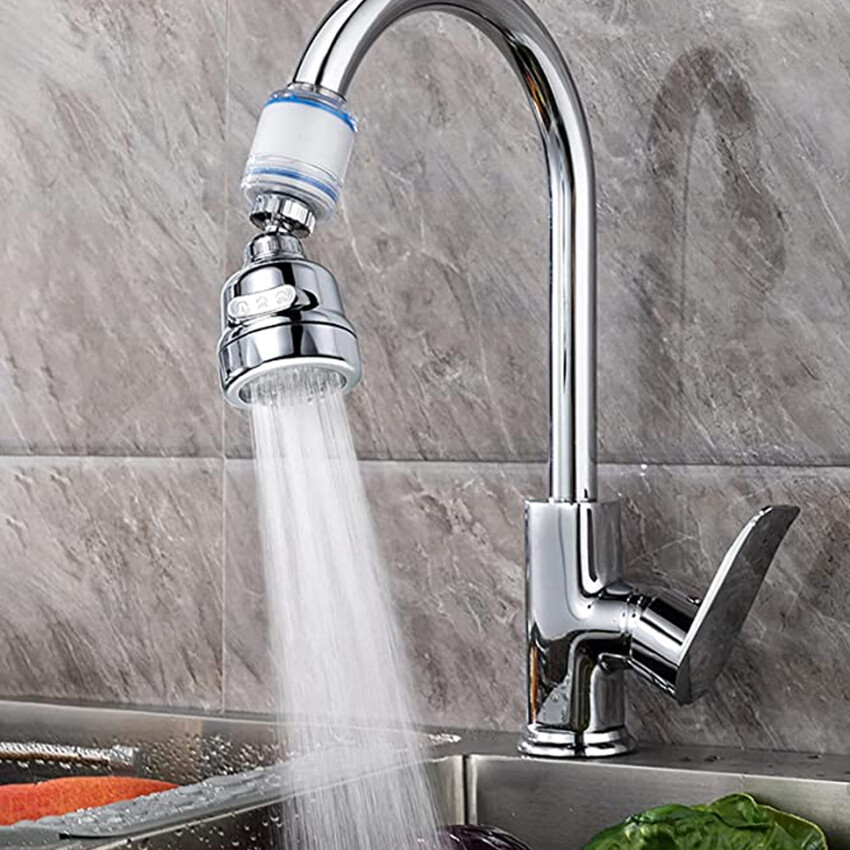 Vòi Lọc Chống Bắn Áp Suất Xoay 360 ° Vòi Lọc Vòi Nước Nhà Bếp Vòi Lọc Nước Vòi Tăng Áp Vòi Phun Chống Bắn