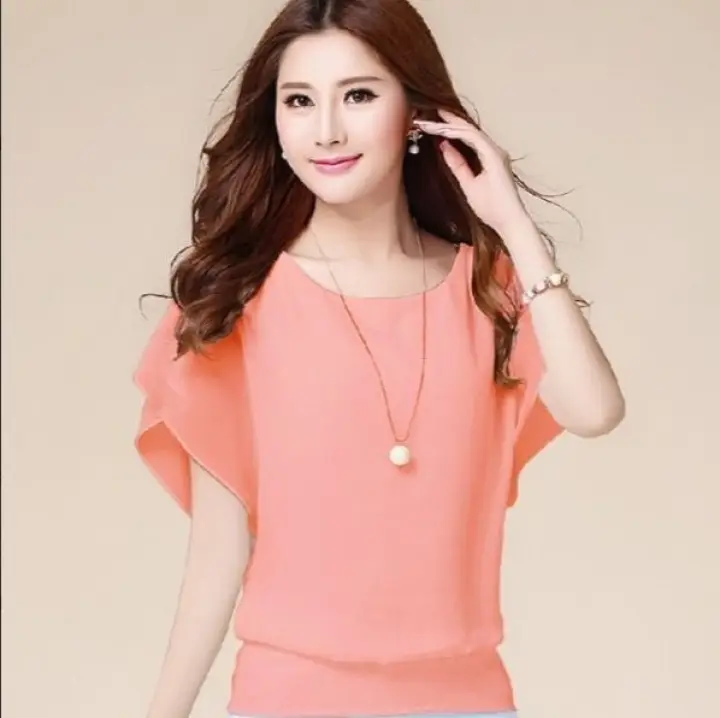 plus size chiffon tops uk