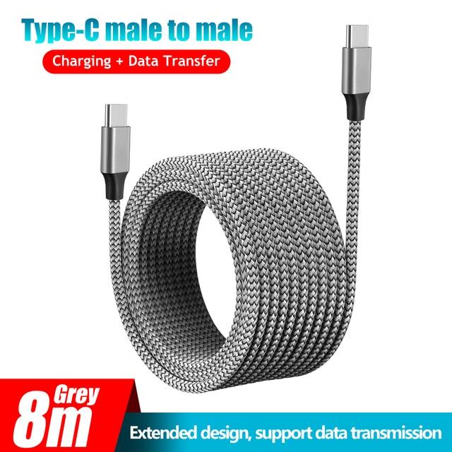 Factory direct sales 5m/8m long type c cable fast charging usb c cable data transmission charging cord for s20 mate usb c cord
