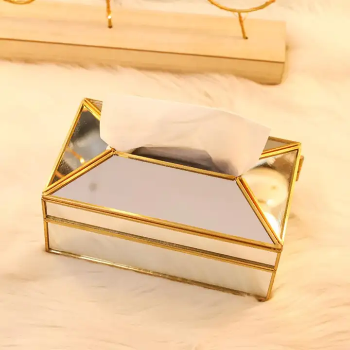 Rectangular Bathroom Restaurant European Style Mirror Glass Napkin European Style Mirror Glass Napkin