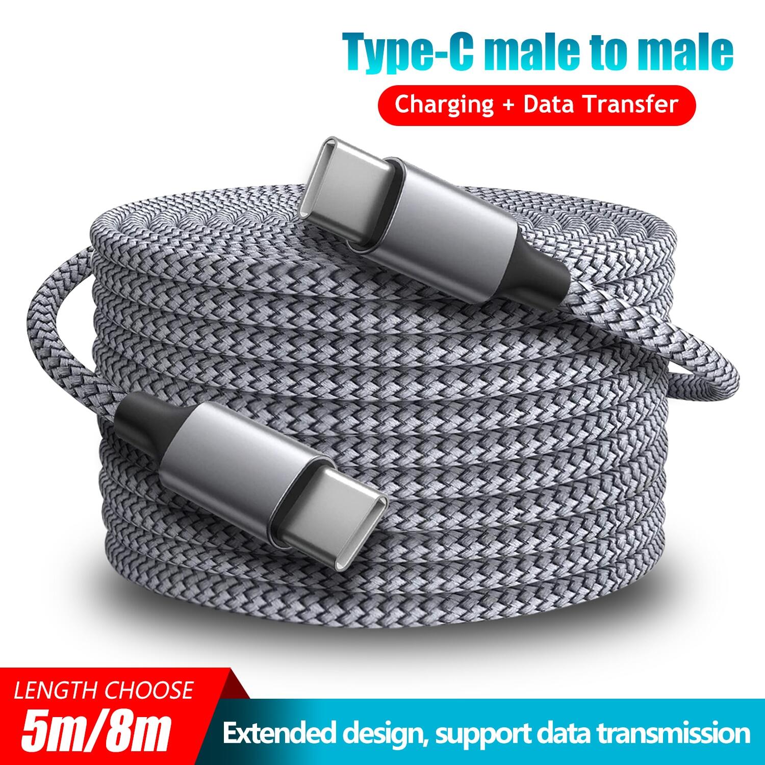 Factory Direct Sales 5M/8M Long Type C Cable Fast Charging Usb C Cable Data Transmission Charging Cord For S20 Mate Usb C Cord