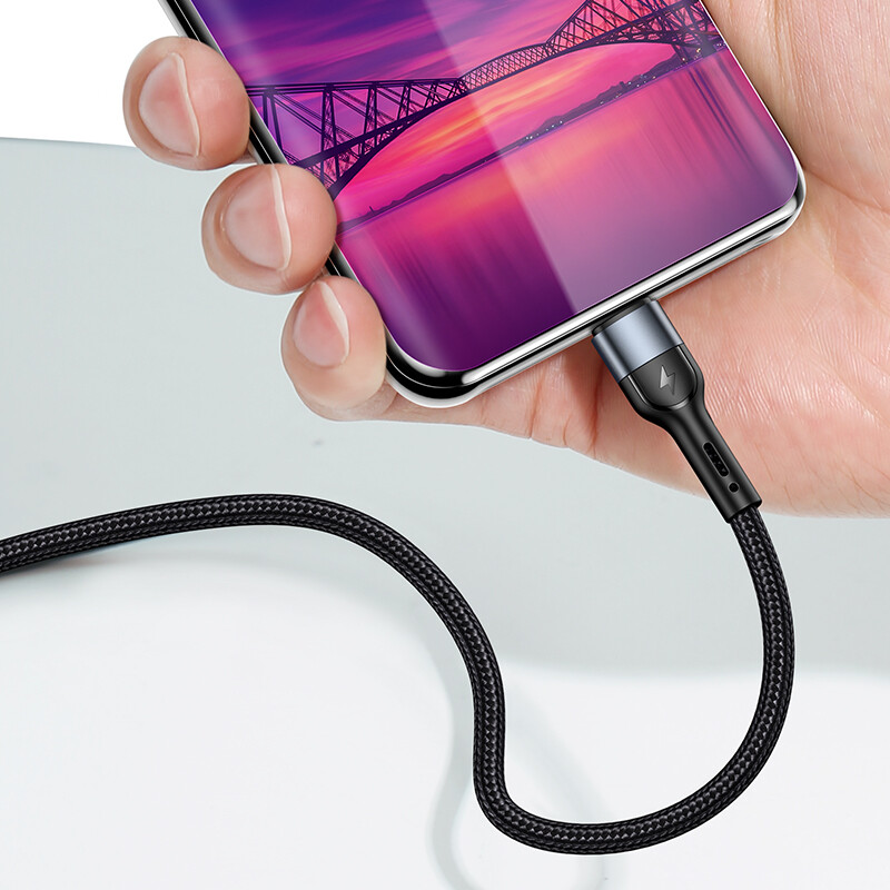 USAMS Cáp dữ liệu sạc nhanh Micro USB Cáp sạc USB A sang Micro Cáp sạc hợp kim nhôm 1M cho Xiaomi Huawei Samsung Oppo Vivo ASUS