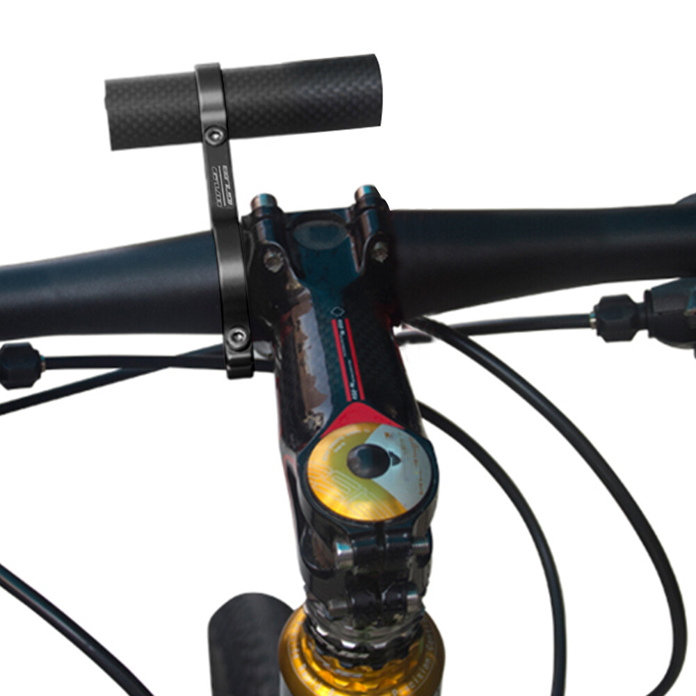 Carbon Tube Bicycle Handlebar Extender MTB Bike Headlight Bracket Holder