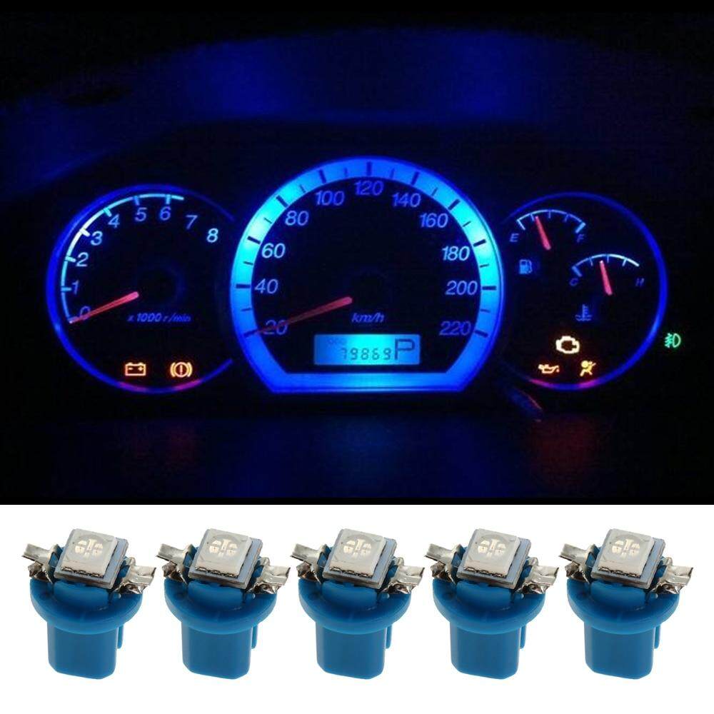 10Pcs T5 B8.5D 5050 1SMD LED Dashboard Dash Gauge Instrument Lights Bulbs Blue