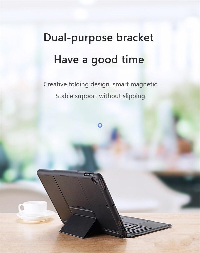 (ฟรีฟิล์มหน้าจอ & Stylus) Touchpad Bluetooth Keyboard Case