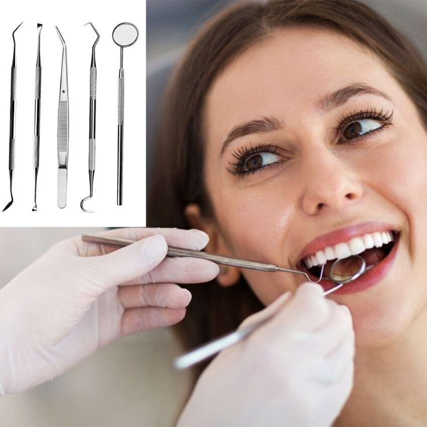 Dental Care Kit Dental 5 Piece Pack High Quality Teeth Cleaning Tartar Remover Dental Probe