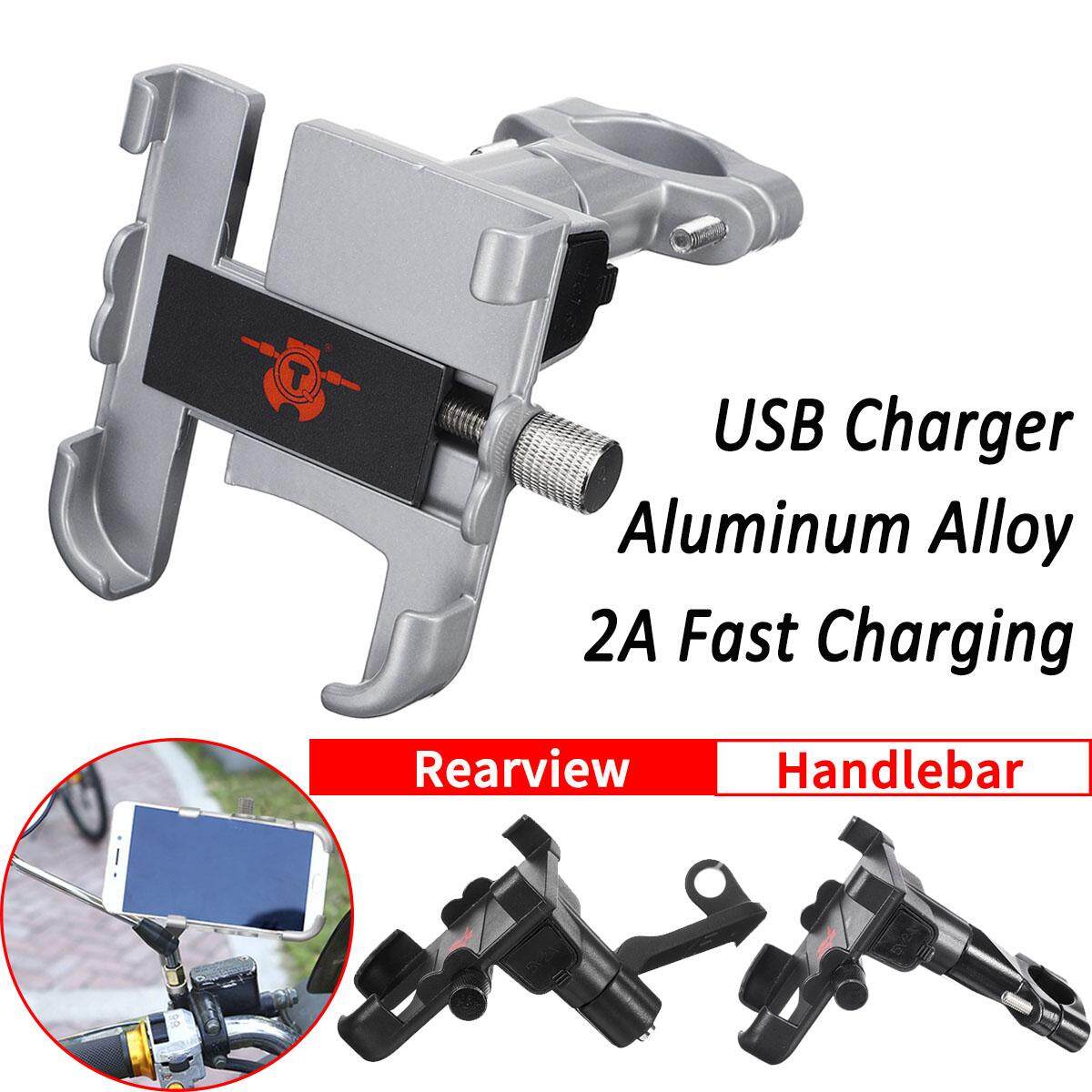 Aluminium Motorcycle Phone Holder. Usb Charger Mobile Phone Holder
