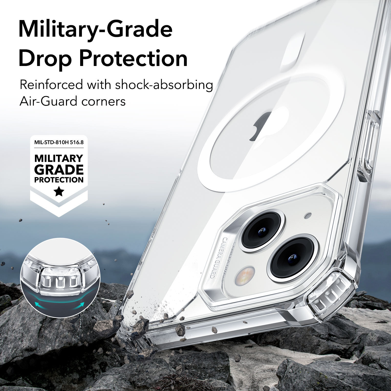 ESR Air Armor Ốp Lưng Với HaloLock Cho iPhone 14 iPhone 14 Plus iPhone 14 Pro iPhone 14 Pro Max