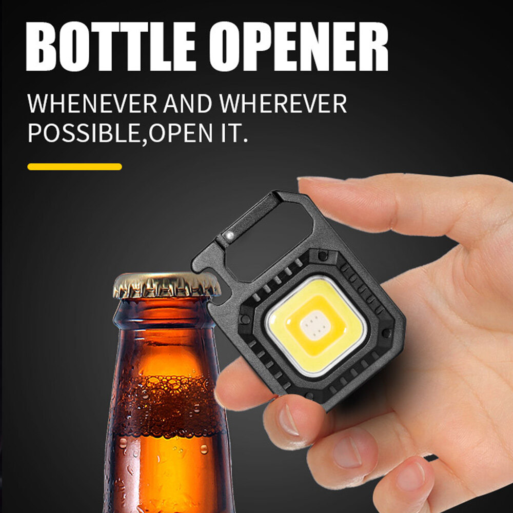 Portable Mini Multifunctional COB Keychain Light /USB Rechargeable Floodlight /Outdoor Work Camping Light