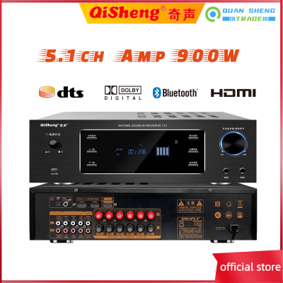 Qisheng AV115บ้านระบบโรงภาพยนตร์เครื่องขยายเสียง Bluetooth Dolby High Power 5.1 Surround ลำโพงคาราโอเกะ Av 5.1เครื่องขยายเสียง2 1เครื่องขยายเสียงระบบ Amp