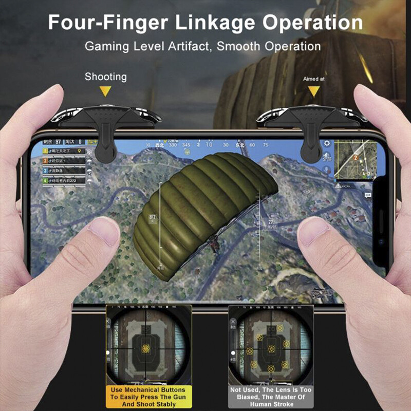 BlueWow X10 L1R1 Gaming Trigger Controller Metal PUBG Mobile Controller Mobile Game Auxiliary Artifact