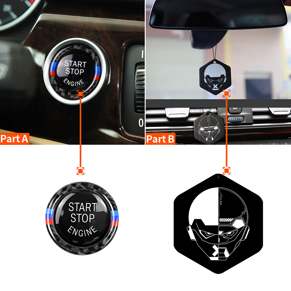 Phụ Kiện Tạo Kiểu Xe Động Cơ Khởi Động Nút Dừng Thay Thế Vòng Trang Trí Cho BMW E90 E92 E93 320i