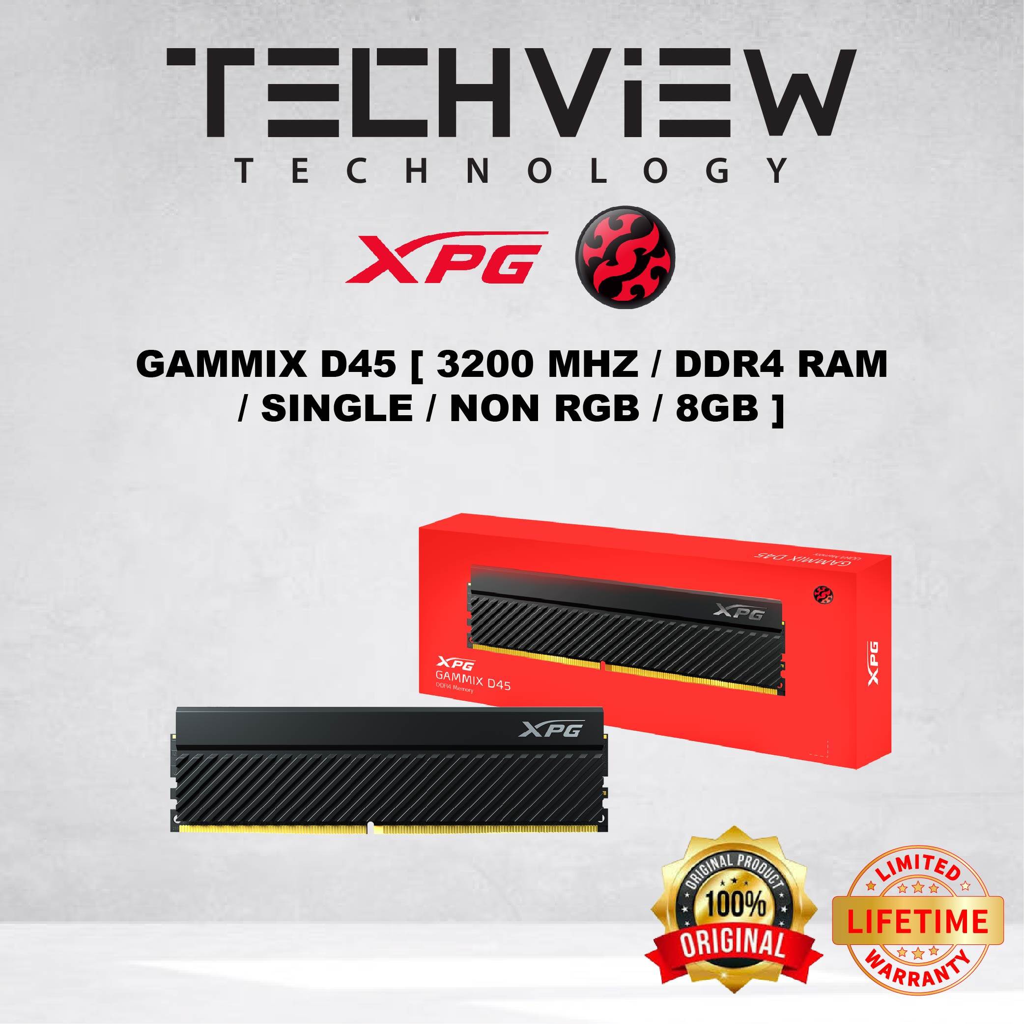 ADATA XPG GAMMIX D45 8GB SINGLE DDR4 3200MHz DESKTOP RAM | Lazada