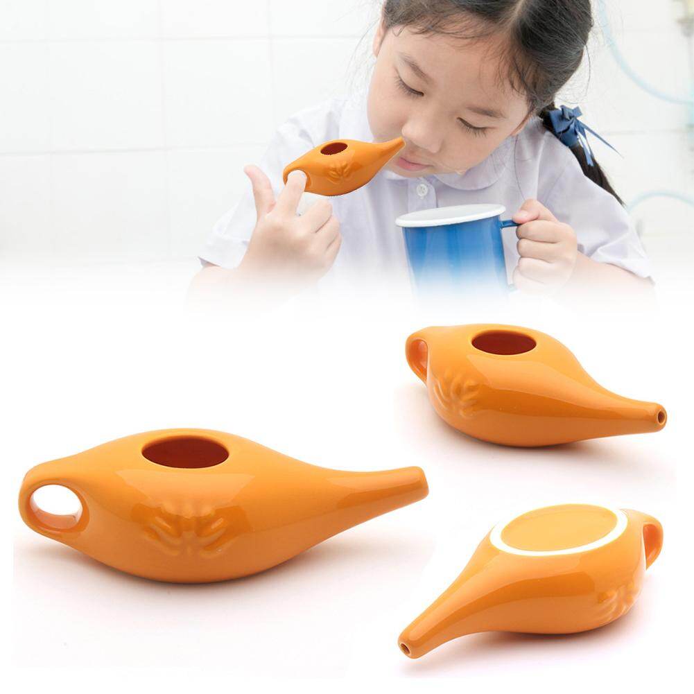 250ml Ceramic Neti Pot Nose Washing Comfortable Spout Pot for Nasal Cleansing