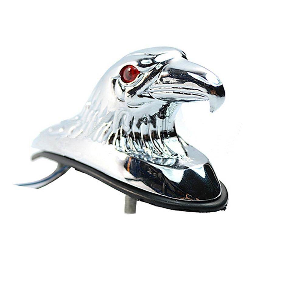 New Chrome Front Fender Frame Eagle Head Ornament Statue for Motorcycle Motorbike ATV Car Bonnet