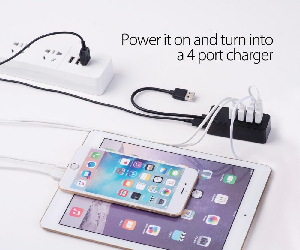 ORICO 4 Port USB 2.0 HUB with Micro USB and Type-A Input USB2.0 Splitter for iMac Computer Laptops phone Macbook Tablet USB HUB