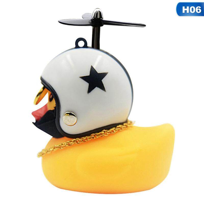 Small yellow duck headlight horn broken wind duck rotating bamboo raft duck bell