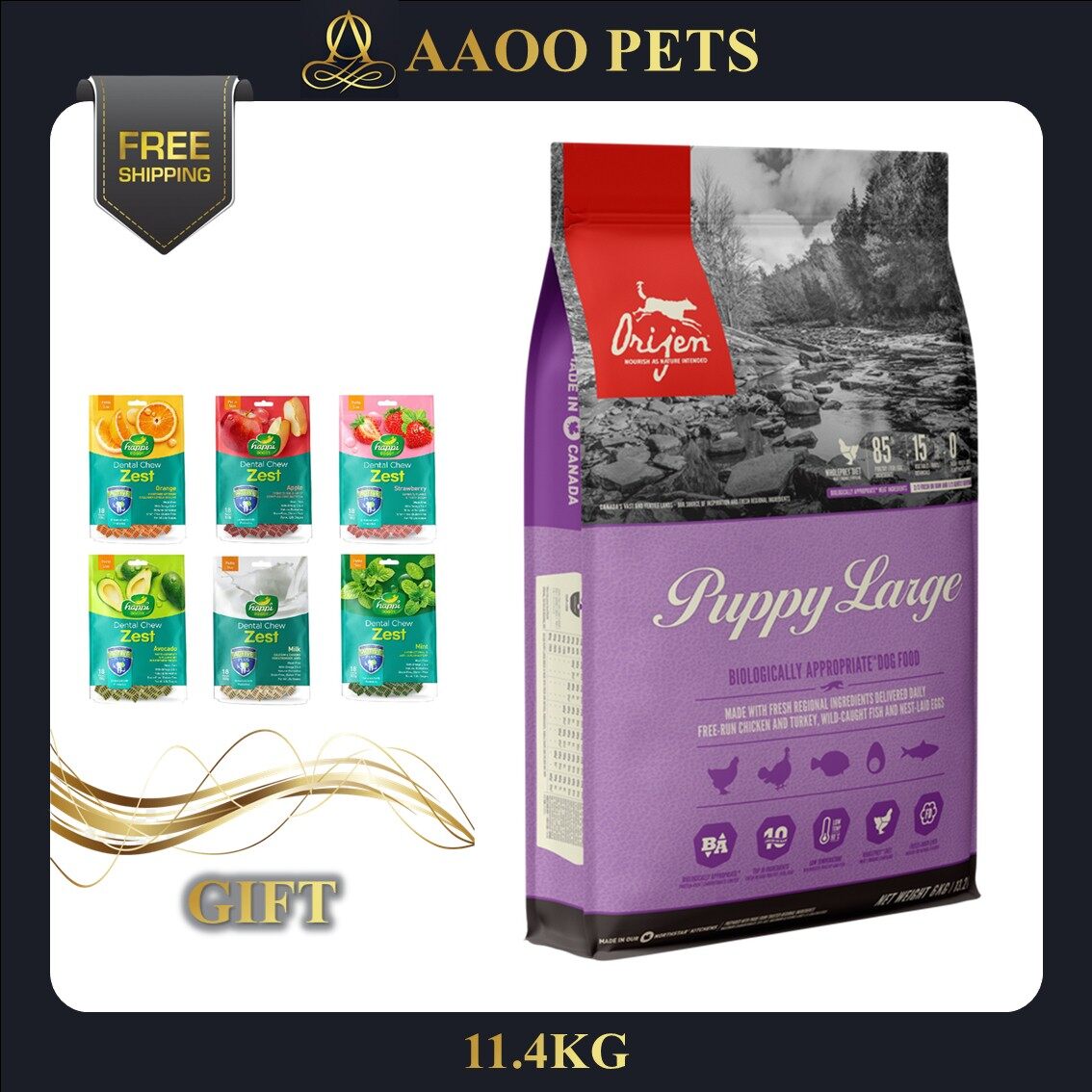 orijen puppy large breed 11.4 kg