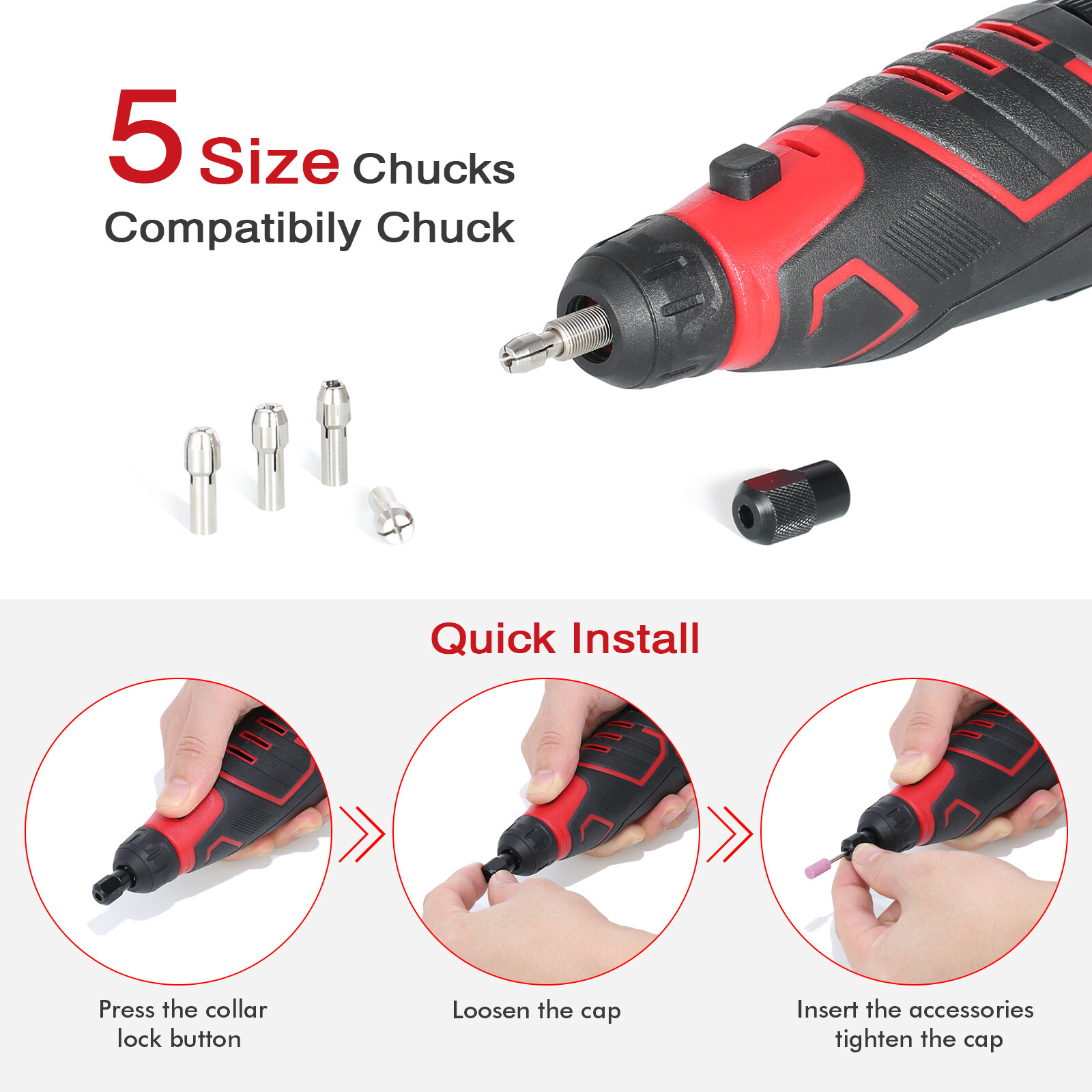 Meterk 12V Cordless Rotary Tool Kit with 2.0Ah Li-ion Battery