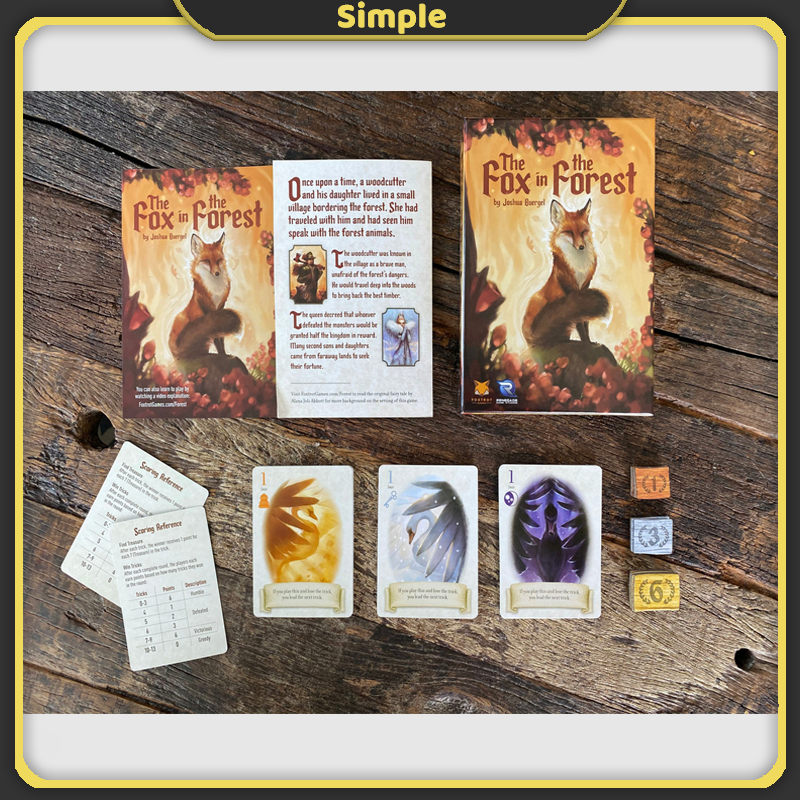 The Fox in the Forest Card Game 2 Players Tricking Game