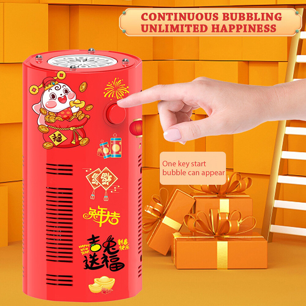 JTKE Pháo hoa máy thổi bong bóng xà phòng sạc tự động Máy Thổi Bong Bóng đồ chơi ngoài trời