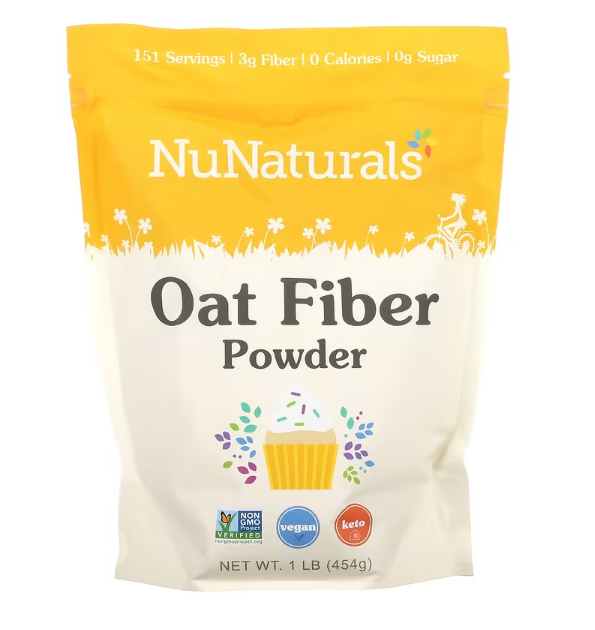 NuNaturals, Oat Fiber, 1 lb (454 g) Lazada